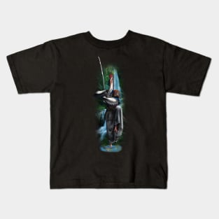 Exclusive Hand Drawn Samurai Stork | Samurai Collection Item-12 (Stork) | by Rendigart Studio Kids T-Shirt